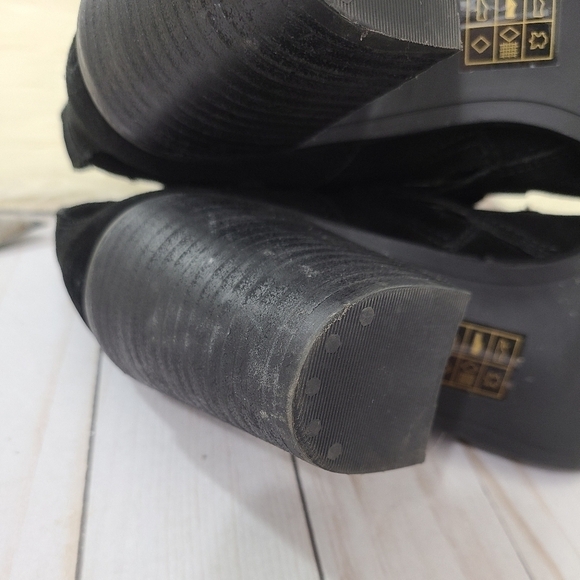 Dolce Vita Seiko lace up black suede boots block heel size 9 - Picture 7 of 10